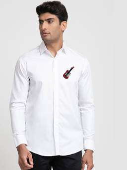 HILO DESIGN - White Riff Cotton Shirt