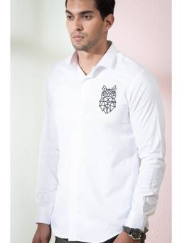 HILO DESIGN - White Bianco Cotton Satin Shirt
