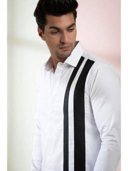 HILO DESIGN - White Brumo Cotton Satin Shirt