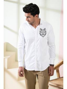 HILO DESIGN - White Bianco Cotton Satin Shirt