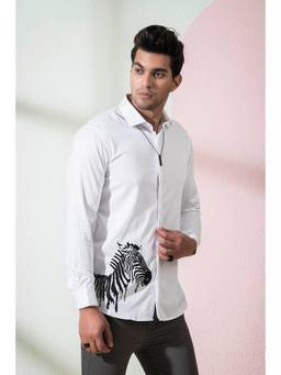HILO DESIGN - White Stan Cotton Satin Shirt