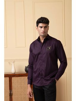 HILO DESIGN - Purple Modgance Cotton Shirt