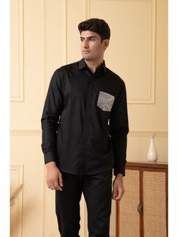 HILO DESIGN - Black Square Cotton Shirt
