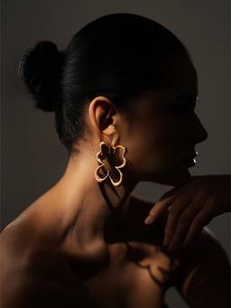 VARNIKA ARORA - Gilded Flutter Hoops Earrings
