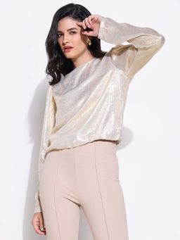 SHOWOFF - Classic Women Gold Solid Top