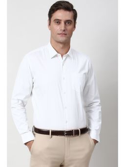 Peter England - Men White Slim Fit Full Sleeves Formal Shirt