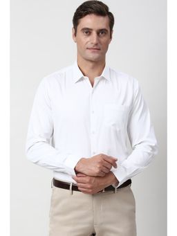 Peter England - Men White Slim Fit Full Sleeves Formal Shirt