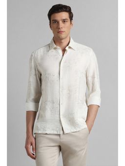 Simon Carter - Cream Printed Casual Shirt