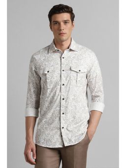 Simon Carter - Off White Paisley Casual Shirt