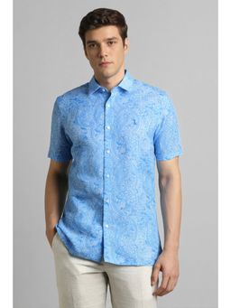 Simon Carter - Blue Printed Casual Shirt