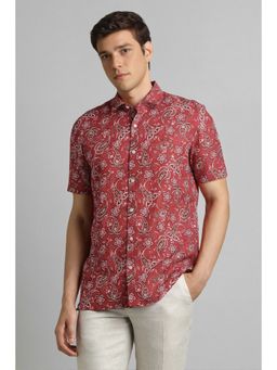 Simon Carter - Red Printed Casual Shirt