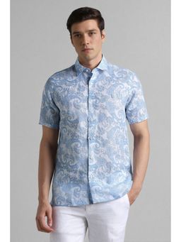 Simon Carter - Blue Paisley Casual Shirt