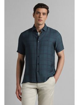 Simon Carter - Navy Blue Textured Casual Shirt