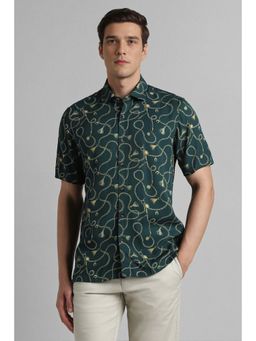 Simon Carter - Green Printed Casual Shirt