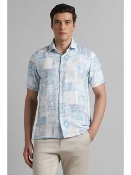 Simon Carter - Blue Printed Casual Shirt