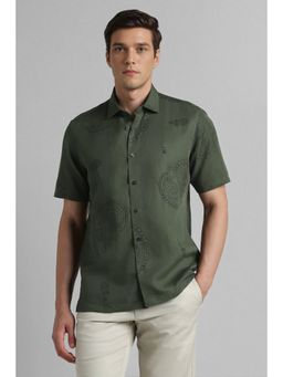 Simon Carter - Green Printed Casual Shirt