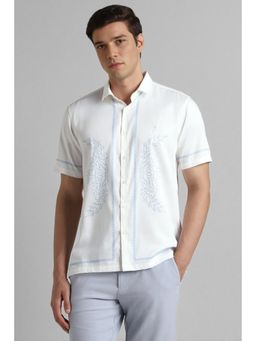 Simon Carter - Off White Printed Casual Shirt