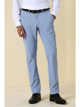 Allen Solly - Men Light Blue Solid Formal Trouser