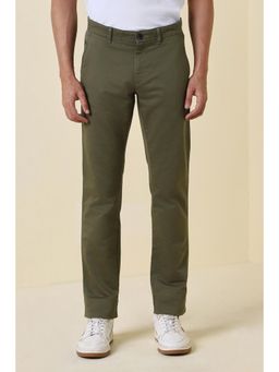 Allen Solly - Men Olive Solid Casual Trouser