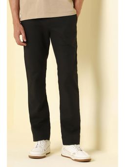Allen Solly - Men Black Solid Casual Trouser