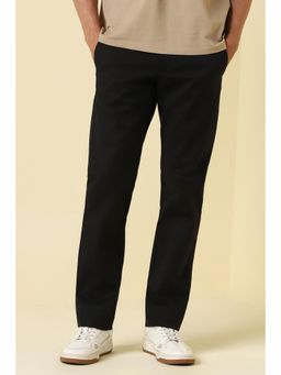 Allen Solly - Men Black Solid Casual Trouser