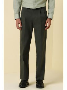 Allen Solly - Men Green Solid Casual Trouser