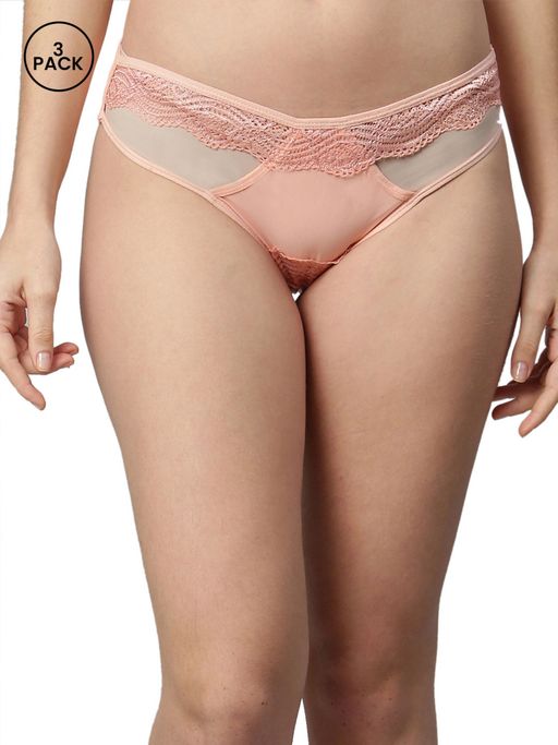 Cukoo Pack Of 3 Everday Peach Panty