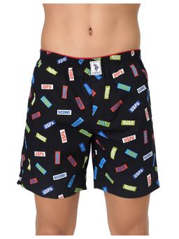U.S. POLO ASSN. - Men Black Iyab Printed Cotton Boxers Black