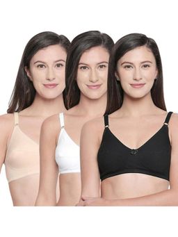 Bodycare - B, C & D Cup Perfect Coverage Bra-Pack Of 3 - Multi-Color