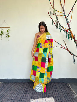 Save As - Atrangi Yellow Saree Without Blouse