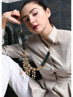 Odette - Blue Metal Necklace Set (Set of 2)