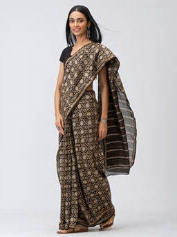 Fabindia - Cotton Silk Block Printed Sari