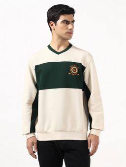 Guess - Men Multi-Color Colorblock Polycotton Regular Fit Sweatshirt