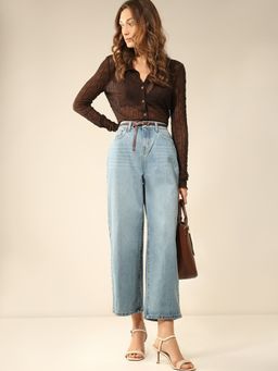 VERO MODA - Blue High Rise Wide Leg Jeans