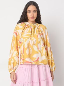 VERO MODA - Yellow Floral Printed Top