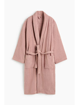 H&M - Women Pink Cotton terry dressing gown