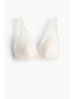 H&M - Women White Padded soft lace bralette