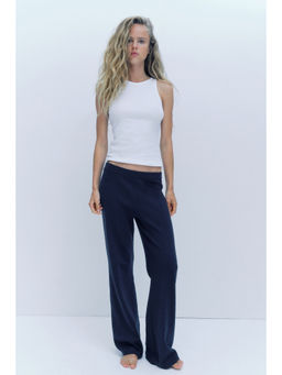H&M - Women Blue Fine-knit trousers