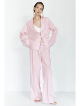 H&M - Women Pink Cotton poplin pyjamas and Shirt
