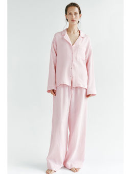 H&M - Women Pink Cotton muslin pyjamas and Shirt