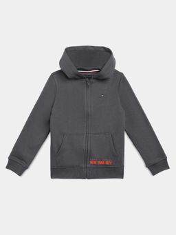Tommy Hilfiger - Grey Cotton Regular Hoodie