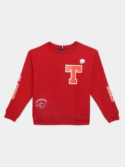 Tommy Hilfiger - Red Cotton Relaxed Sweatshirt