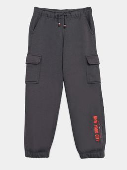 Tommy Hilfiger - Grey Cotton Relaxed Joggers