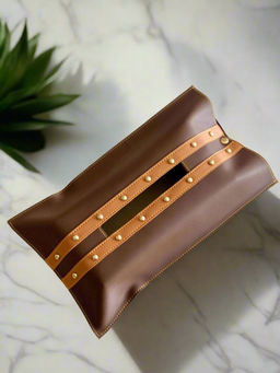 Mason Home - Brown & Tan Tissue Cover