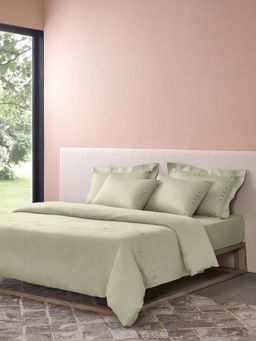 SANSAAR A D'DECOR BRAND LIVE CONSCIOUSLY - Elenor-Celadon King, Bedsheet with Pillow Covers