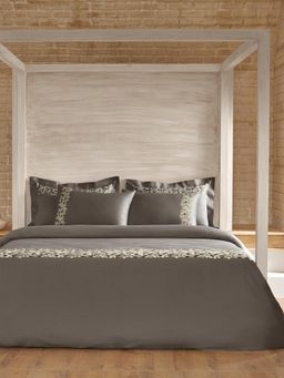 SANSAAR A D'DECOR BRAND LIVE CONSCIOUSLY - Speckle-Chocolate Chip King, Bedsheet with Pillow Covers