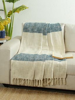 House This - Tamraparni Throw - Blue