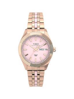 Timex - Women Pink Round Stainless Steel Dial Analog Watch- TW2U82800UJ (M)