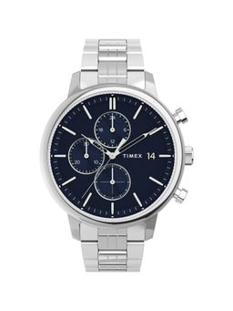 Timex - Men Blue Round Brass Dial Analog Watch- TW2V01700UJ (M)
