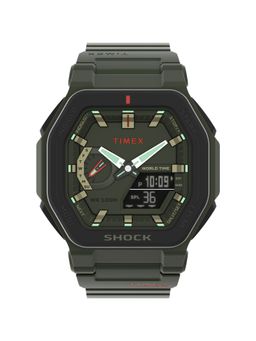 Timex - Men Green Square Resin Dial Dual Display Watch- TW2V35400UJ (M)